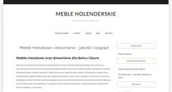 Desktop Screenshot of holenderskie-meble.com.pl